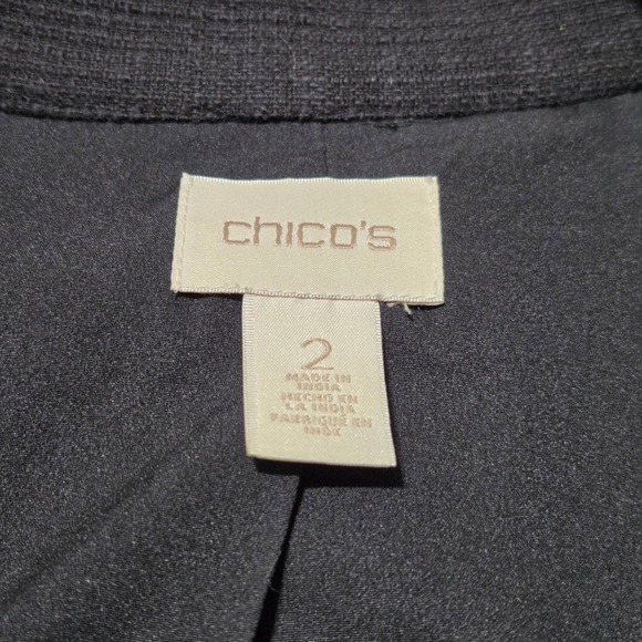 Chico's Floral Embroidered Lace‎ Open Front Cardigan Boho Chic Women's 2 Large - Picture 5 of 7